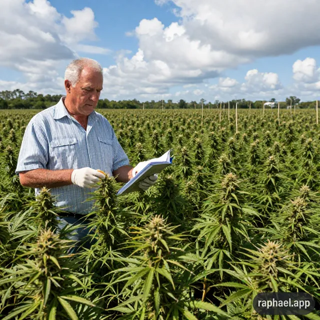 Florida hemp cultivation field licensed by FDACS